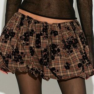 Zemeta Plaid Bubble Mini Skort in Color Code NWT
